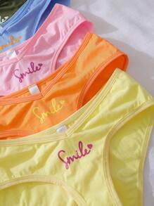 Set de 5 piezas/paquete de ropa interior minimalista y cómoda para niñas y adolescentes - Multicolor - Ver 4