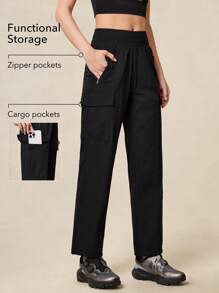OutZeal Pantalón de carga de pierna recta de unicolor para mujer - OutZeal para senderismo