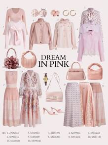 MOTF PREMIUM CONTRAST LACE PLEATED SKIRT,SPRING/SUMMER