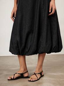 Maija 女式黑色牛仔连衣裙花瓣连衣裙夏季连衣裙 - 黑色 - 查看 6