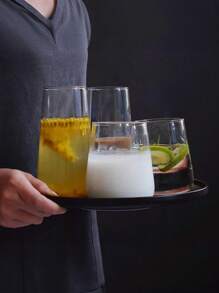 450/550ml Ins Style Transparent Glass Cup With High-Temperature Resistance, Suitable For Iced Coffee/ Juice/ Cold Drink, 1 Piece - Multicolor - View 9