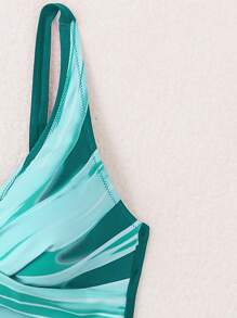 Swim Lushoire Women's Colorblock Criss-Cross Sexy Bikini Set, Summer Beach Swimsuit - Multicolor - View 7