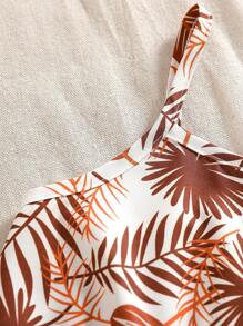 年轻女孩数码印花吊带背心和松紧腰连体裤，休闲海滩度假装，夏季 - 彩色 - 查看 5