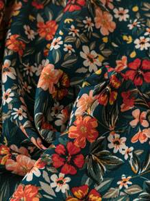 SHEIN VCAY Plus Size Ditsy Floral Cami Top - Multicolor - View 5