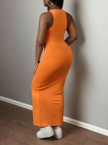 Slaydiva New Arrival Summer Simple Casual Basic Scorch Print Women Dress