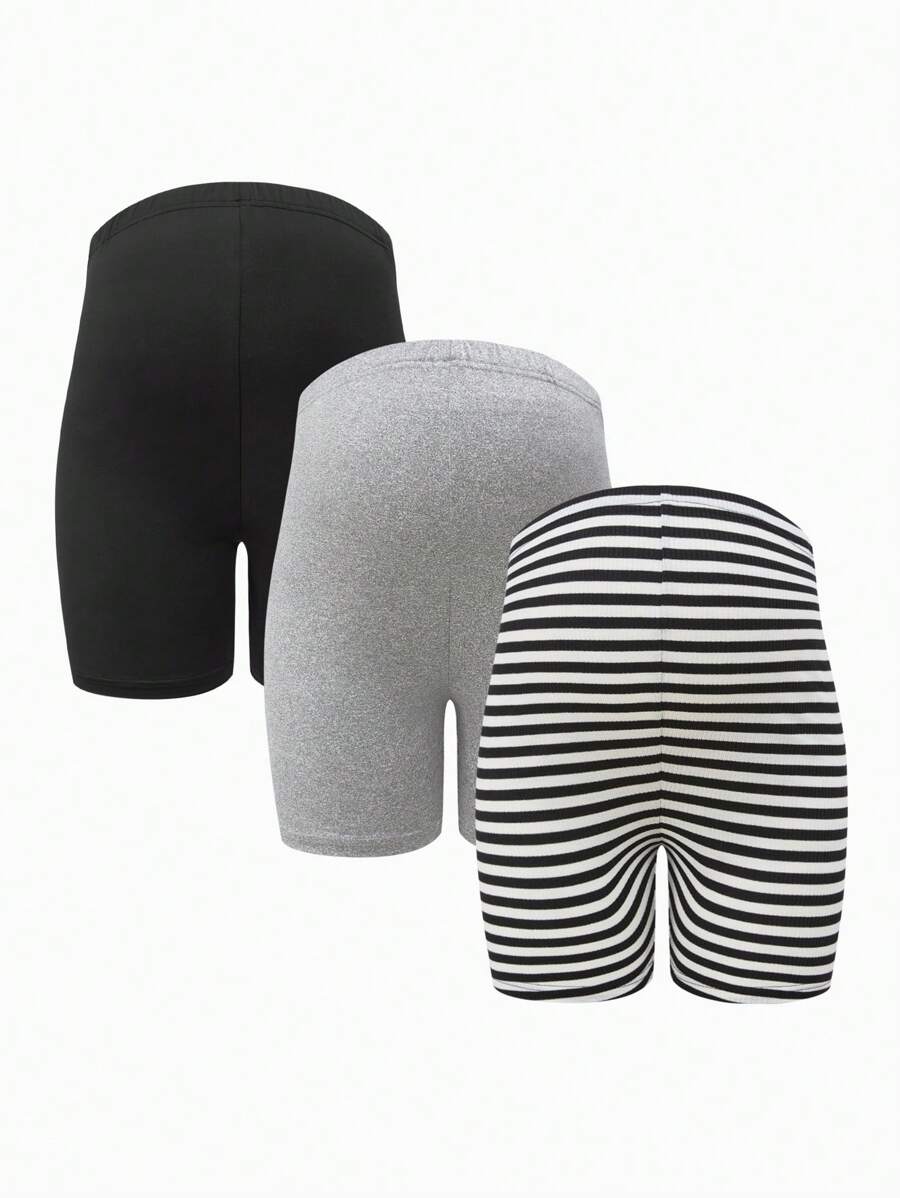 Modmama 3-Pack Women's Maternity Knitted Fabric Short Leggings: Comfortable And Stylish Support For Pregnancy
