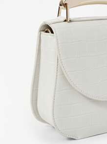 SHEIN BAE Bolso de mujer liso, simple y práctico, de uso múltiple - Beis - Ver 4