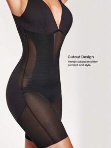LUVLETTE Breathable Seamless Smoothing Shaping Waist Training Butt Lifting Tummy Control Backless Deep V-Neck Shapewear Bodysuit