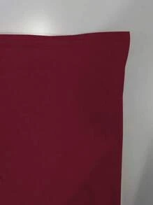 INAWLY T-shirt ample à manches courtes col rond pour femmes avec impression de lettres anglaises - Rouge foncé - Voir 3