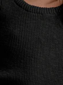 MUSERA Rib Knit Scoop Neck Fitted Sleeveless Tank Top For Spring Summer Cute Casual For Spring Y2K 90's Casual Cute Airport Holiday Winter Everyday Chic Sweater Spring - Black - View 4