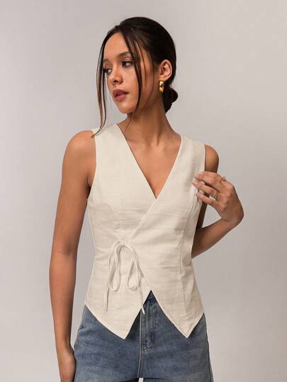 SHEIN Forever 21 女士休闲纯色细肩带背心（夏季）