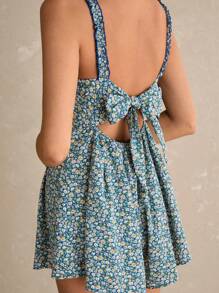 Poéselle Combinaison de couleur unie pour femme avec bretelles, minimaliste et à la mode, adaptée à l'été - Bleu azur - Voir 6