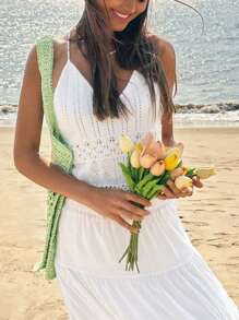 Jouncy White Camisole Elegant Style, Sweet & Hot , New Summer Collection