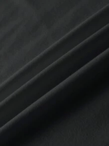 SHEIN EZwear Áo thun nữ cổ tròn tay ngắn in hình xe hơi đơn giản & tối giản, phù hợp cho mùa hè - Màu xám đen - Xem 4