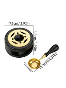 SHEIN 1Pc Vintage Lacquer Furnace & Seal Stamp Set Back To School - Multicolor - View 3