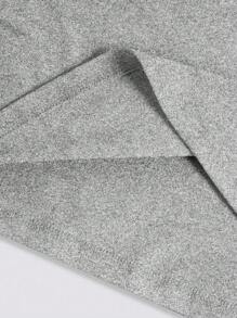 SHEIN LUNE Women's Romantic Paris Themed Digital Print Long Sleeve Casual T-Shirt, Comfortable And Versatile For Home Or Outdoor, Spring/Summer Fall Cloth For Women - Light Grey - View 6