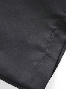 Claim Dot Men Flap Pocket Shirt & Drawstring Waist Shorts, Cozy Outfits - Black - View 4