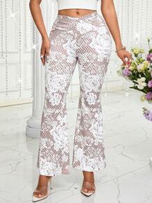 SHEIN Lady Women Solid Color Lace Pants, Fashionable For Summer - White - View 7