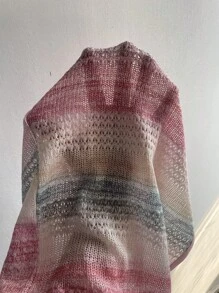 Soleia 女性用繽紛漸層露肩高衩浪漫休閒度假裙 - 彩色 - 查看 5