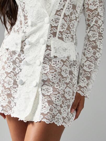 chinese dress ladies Fashion Summer Off Shoulder Tie-Up Lace White Dress  EDITE MODE