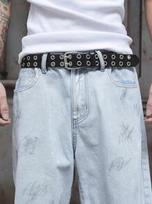 Manfinity EMRG Men's Light Wash Denim Bermuda Shorts With Zipper Details - Light Wash - View 6