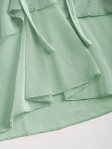 Sweetra Ladies' Solid Color Simple Daily Wear Halter Neck Tank Top Y2K  - Mint Green - View 5