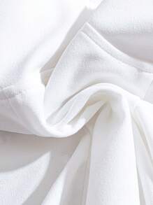 Chiquease Top corto sin tirantes blanco para mujer, nueva llegada de primavera/verano - Blanco - Ver 6
