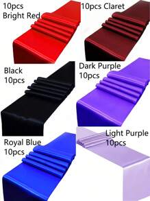 10 件缎带椅子腰带装饰蝴蝶结丝带适用于婚礼派对仪式接待活动家居厨房装饰 - 彩色 - 查看 10