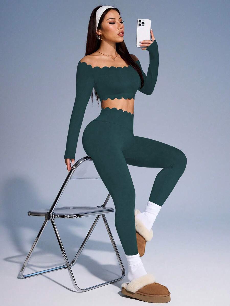 Easithlete Conjunto deportivo de ocio, conjunto de mujer sexy y de moda para correr, yoga y entrenamiento con flecos