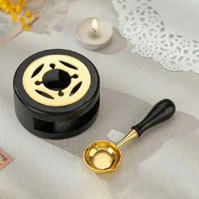 SHEIN 1Pc Vintage Lacquer Furnace & Seal Stamp Set Back To School