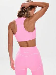 Musera Sport 圆领露背撞色滚边运动文胸，适合健身房、板式网球、网球、匹克球等运动，返校季必备 - 彩色 - 查看 3
