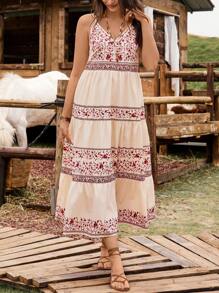 LanaWest Women's Mid-Length Slip Dress, Fashionable For Summer - Multicolor - View 3