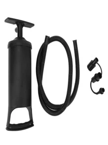 SHEIN Double Quick Air Pump For Inflatable, Hand Held Air Pump Rapid Inflation Portable Manual Air Pump With 3 Nozzle For Outdoor, Swimming Ring, Mattress, Pool Floats, Inflatable Toys - Black - View 7