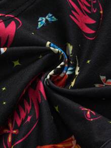 Winx Club X ROMWE 2pcs/Set Women Cartoon Print Sleeveless Halter Top And Shorts Set - Multicolor - View 15