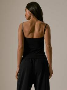 MUSERA Women Cami Top Vacation Casual Spring Summer Holiday - Black - View 2