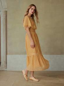 MOTF PREMIUM POINTELLE SQUARE TOE FLATS - Yellow - View 10