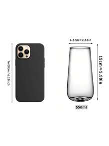 450/550ml Ins Style Transparent Glass Cup With High-Temperature Resistance, Suitable For Iced Coffee/ Juice/ Cold Drink, 1 Piece - Multicolor - View 8