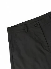 Manfinity Hypemode Men's Solid Color Large Pocket Wide Leg Loose Casual Pants Wide Leg Men Pants Pants For Men Baggy - Black - View 7