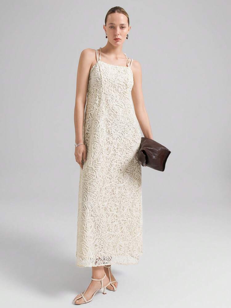 2025 Summer Women's Pearl Decor Slip Dress, Urban Minimalist, Elegant Wedding, Bohemian Style, Ibiza Island Outfit, Graceful Summer