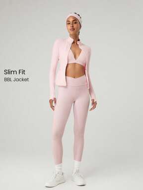 GLOWMODE FeatherFit™ Slim-It Streamline Performance Secure Pockets Zip Up Long Sleeve Jacket Low Impact Yoga Daily Fall