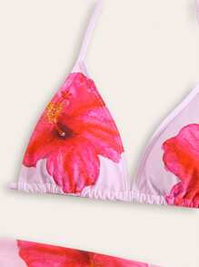 New Fashion Positioning Printed 3pcs Bikini Set For Teenage Girls - Multicolor - View 3