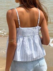 Jouncy New Chic Casual Sweet French-Style Sleeveless Striped Tank Top For Women