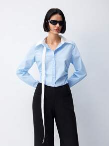 LYSMO 解构拼接衬衫，前卫时尚，通勤装