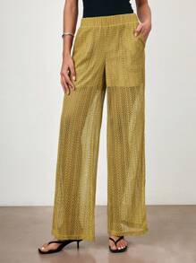 Maija Pantalones rectos de unicolor casual para mujer