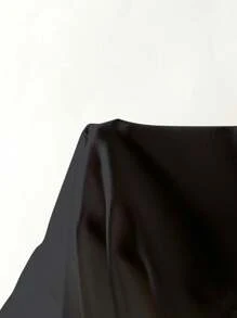 SHEIN Blusa de unicolor con volantes 3D para niñas jóvenes, para primavera/verano - Negro - Ver 6