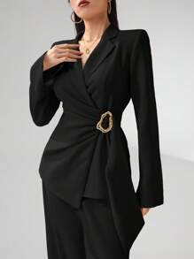 Heiryn Women's Solid Color Long Sleeve Blazer Jacket, Fashion Suitable For Summer,Business Casual Woman
