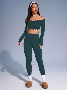 Easithlete Conjunto deportivo de ocio, conjunto de mujer sexy y de moda para correr, yoga y entrenamiento con flecos