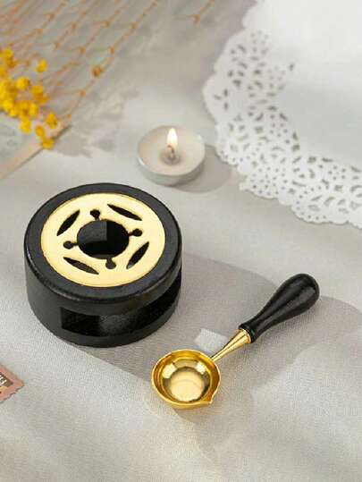 SHEIN 1Pc Vintage Lacquer Furnace & Seal Stamp Set Back To School