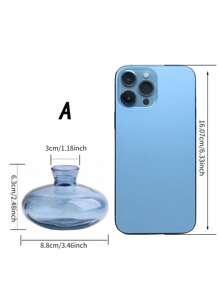 SHEIN 1 Pc Blue Glass Bud Vase, Modern Decorative Small Mini Flowers Vases Short Minimalist Aesthetic Home Decor Vintage Cute Handmade Tiny Wedding Table Centerpieces For Single Flower Rose,Home Decor,Flower Vase,Centerpiece,Table Decor