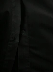 SHEIN LUNE Plus Size Women Patchwork Ribbon Long Sleeve Casual Loose Blouse - Black - View 5